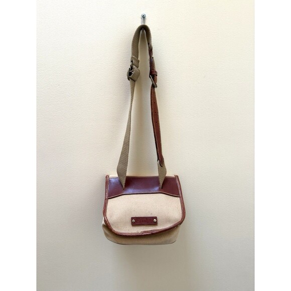 WATHNE Canvas Leather Waist Belt Bag With Buckle Adjustable Strap Vintage Tan - Picture 6 of 8